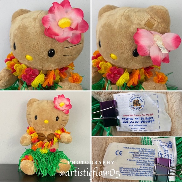 NEW RARE Limited Ed. 2008 Sanrio Build-A-Bear Workshop Tropical Hello Kitty NWOT - Picture 6 of 10